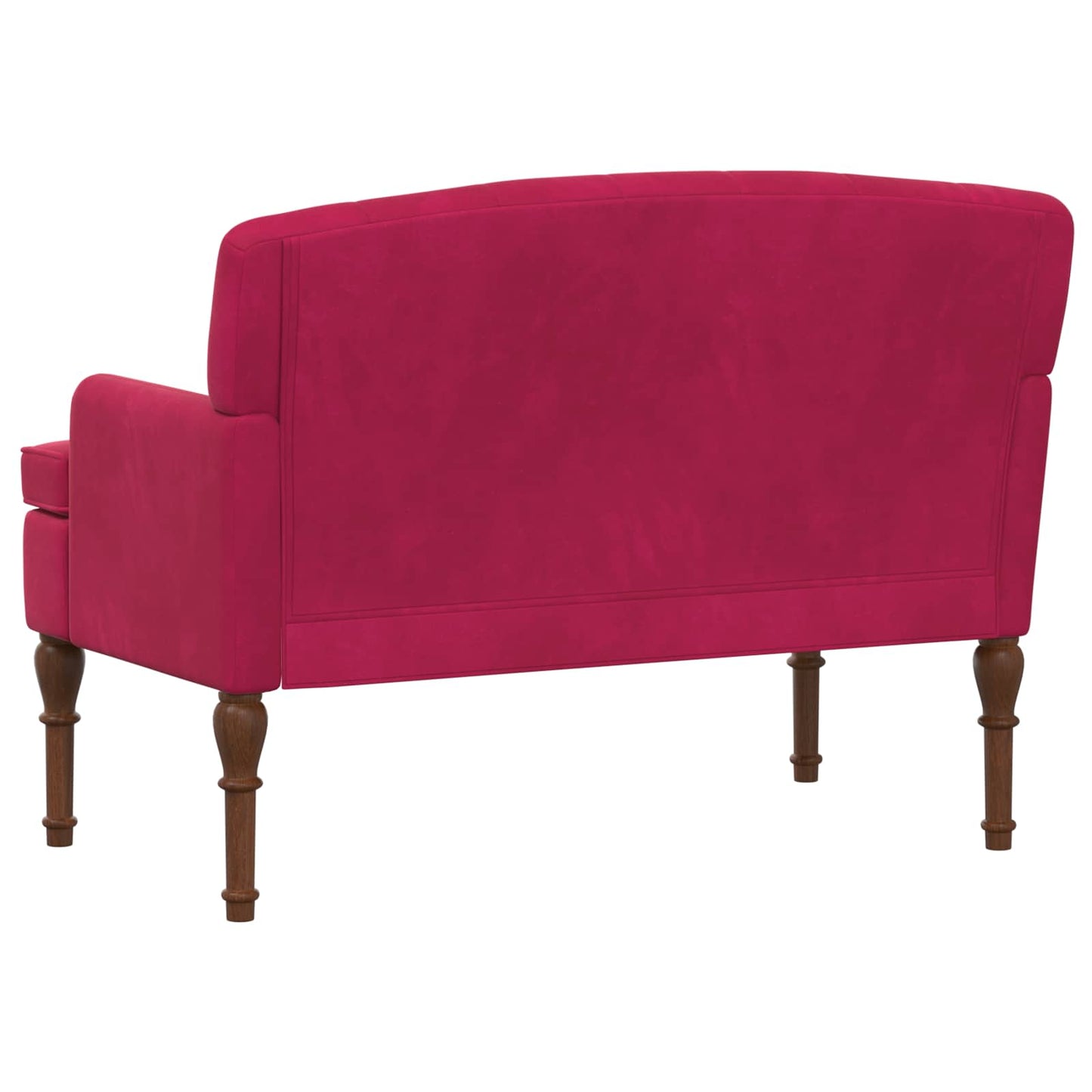 vidaXL Love seat με κουμπιά Κόκκινο 111 x 65 x 79 εκ Βελούδο
