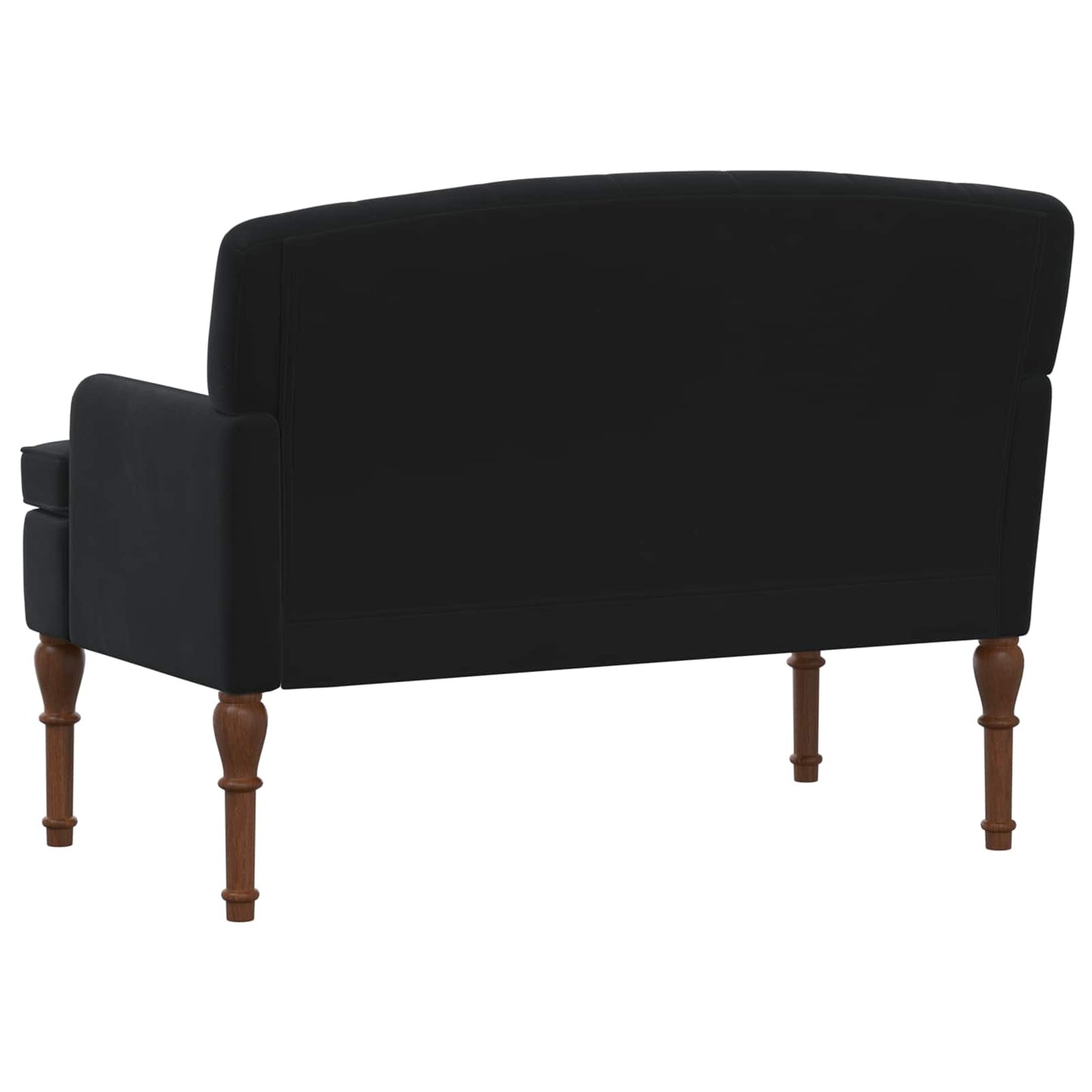 vidaXL Love seat με κουμπιά Μαύρο 111 x 65 x 79 εκ Βελούδο