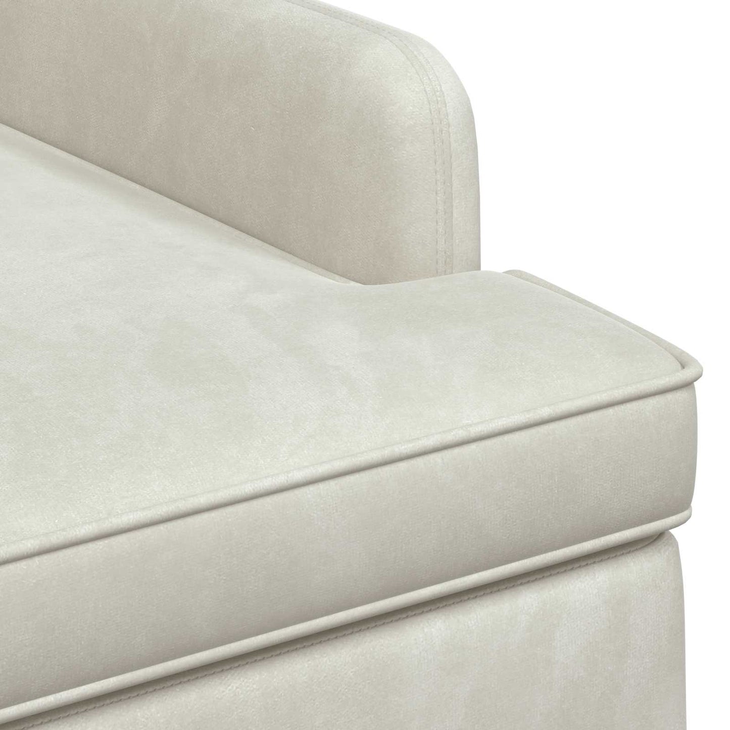 vidaXL Love seat με κουμπιά Κρεμ 111 x 65 x 79 εκ Βελούδο