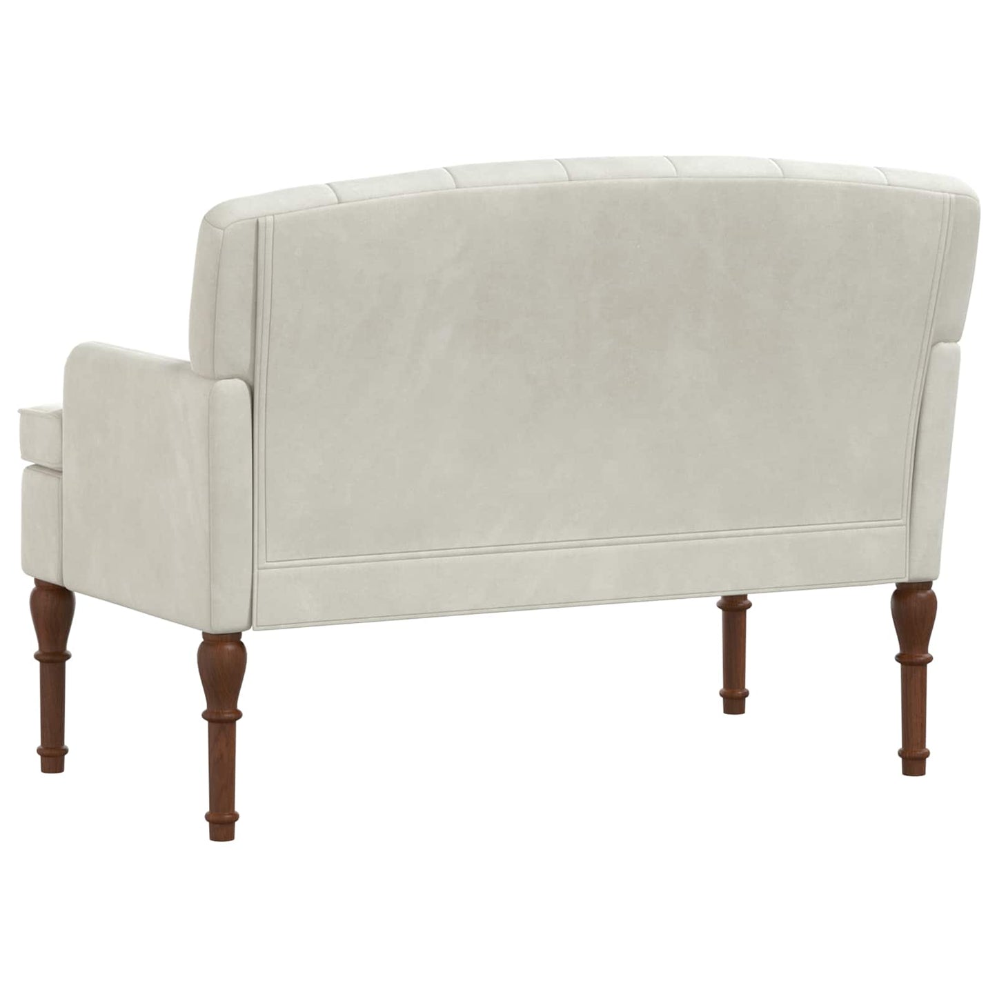 vidaXL Love seat με κουμπιά Κρεμ 111 x 65 x 79 εκ Βελούδο