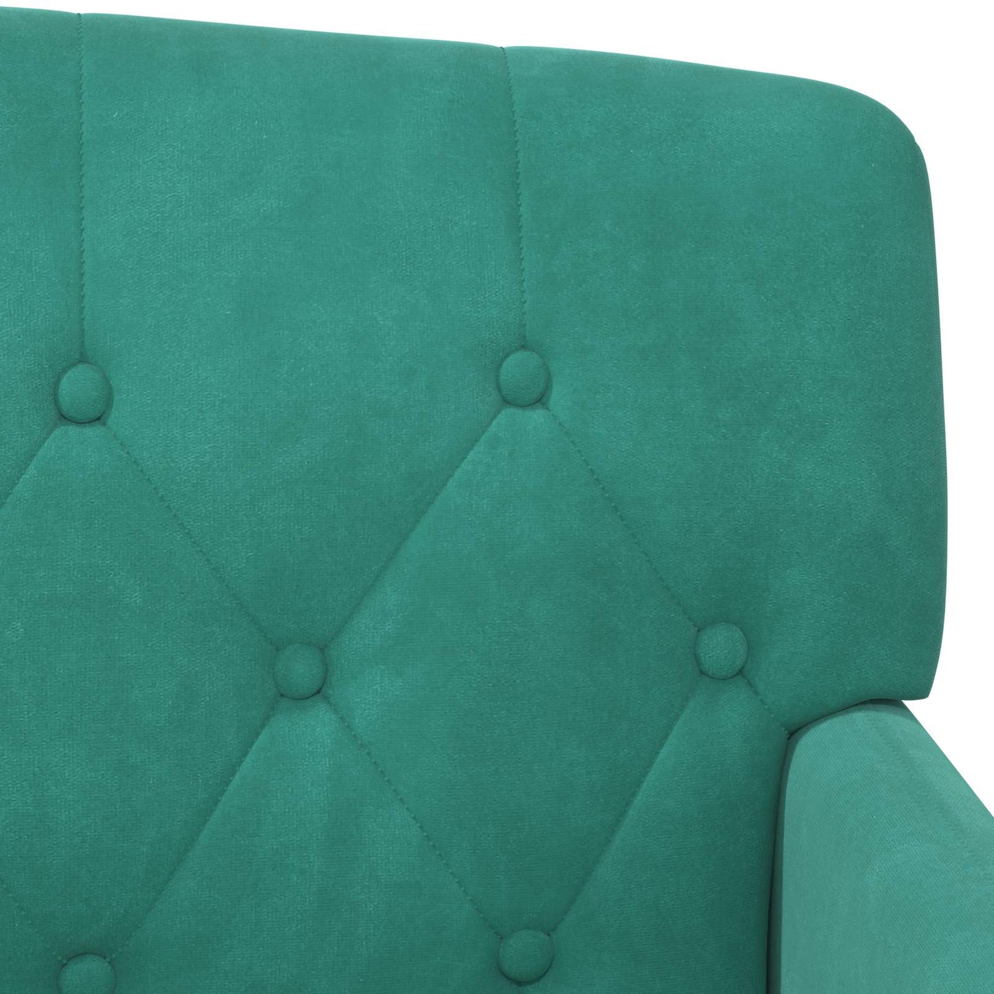 vidaXL Love seat με κουμπιά Τιρκουάζ 111 x 65 x 79 εκ Βελούδο