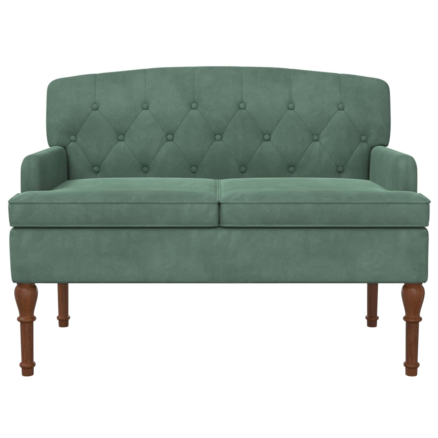 vidaXL Love seat με κουμπιά Θαλασσί 111 x 65 x 79 εκ Βελούδο