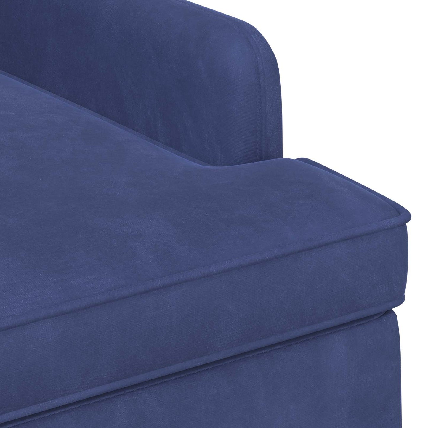 vidaXL Love seat με κουμπιά Μπλε Αστυνομίας 111 x 65 x 79 εκ Βελούδο