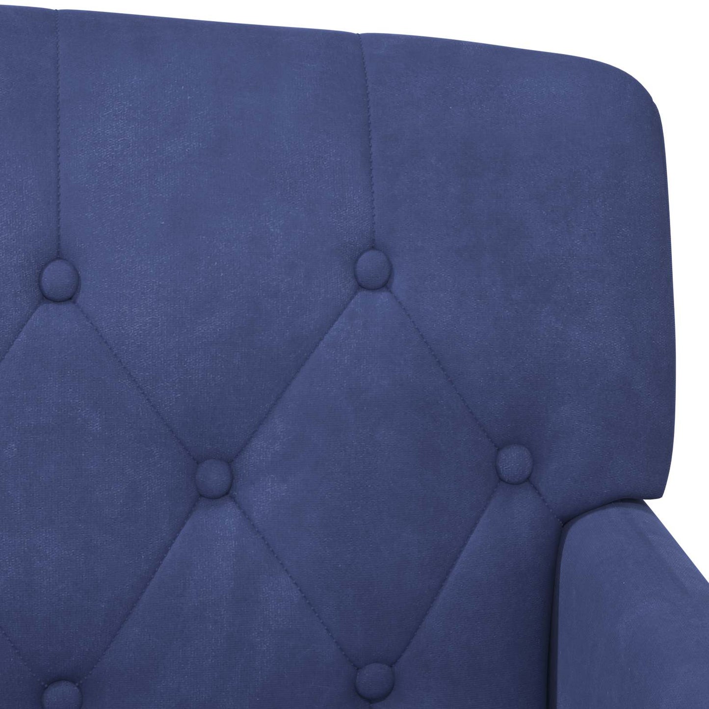 vidaXL Love seat με κουμπιά Μπλε Αστυνομίας 111 x 65 x 79 εκ Βελούδο