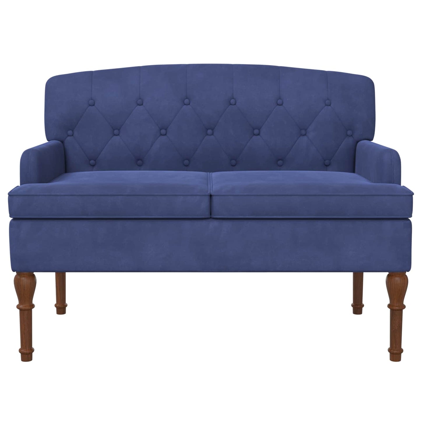 vidaXL Love seat με κουμπιά Μπλε Αστυνομίας 111 x 65 x 79 εκ Βελούδο