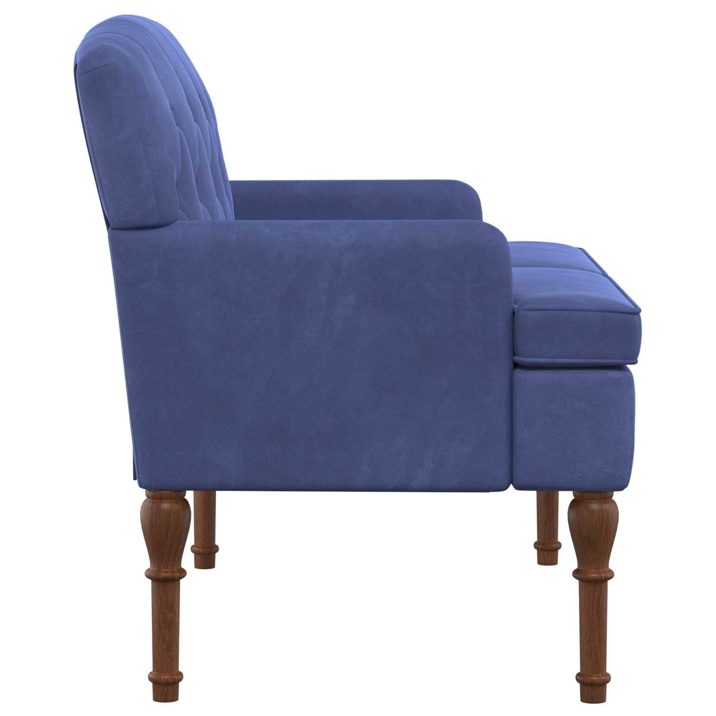 vidaXL Love seat με κουμπιά Μπλε Αστυνομίας 111 x 65 x 79 εκ Βελούδο