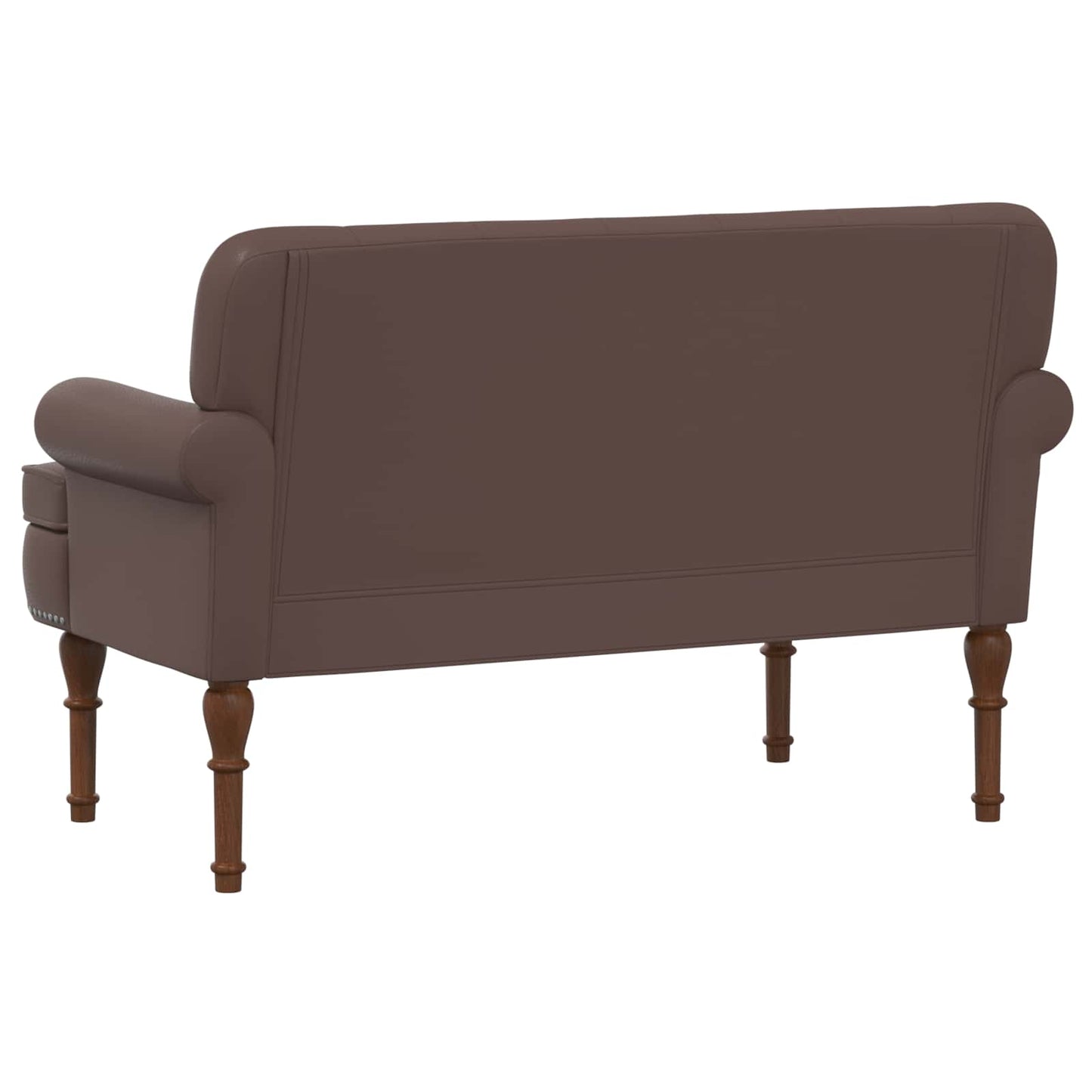 vidaXL Love seat με κουμπιά Καφέ 120 x 65 x 77 εκ Τεχνητό Δέρμα
