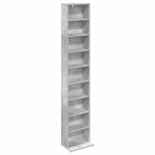 vidaXL Ντουλάπα CD Γκρι Σκυροδέματος 33 x 23,5 x 175 εκ.