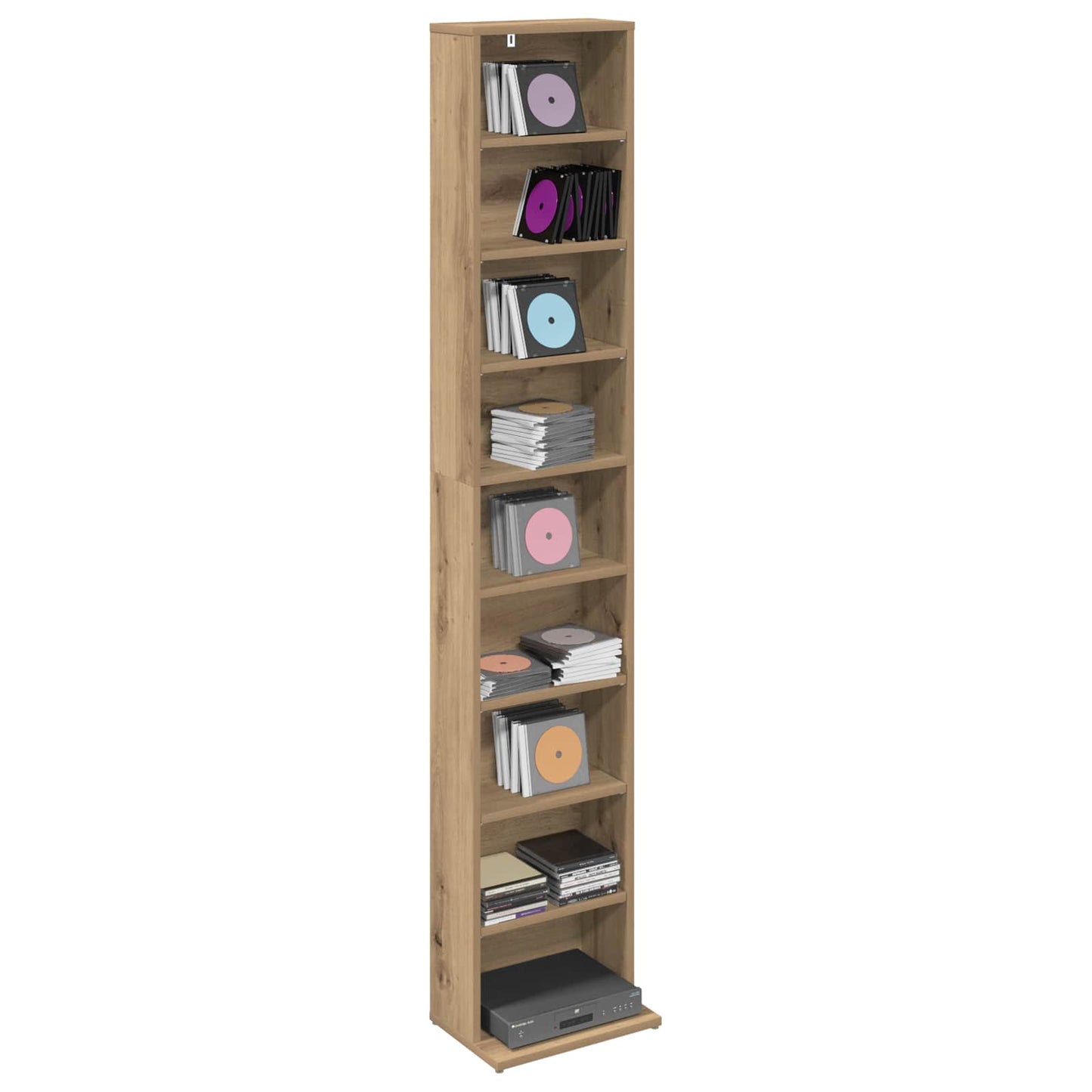 vidaXL Ντουλάπα CD Artisan Δρυς 33 x 23,5 x 175 εκ. Επεξεργασμένο Ξύλο