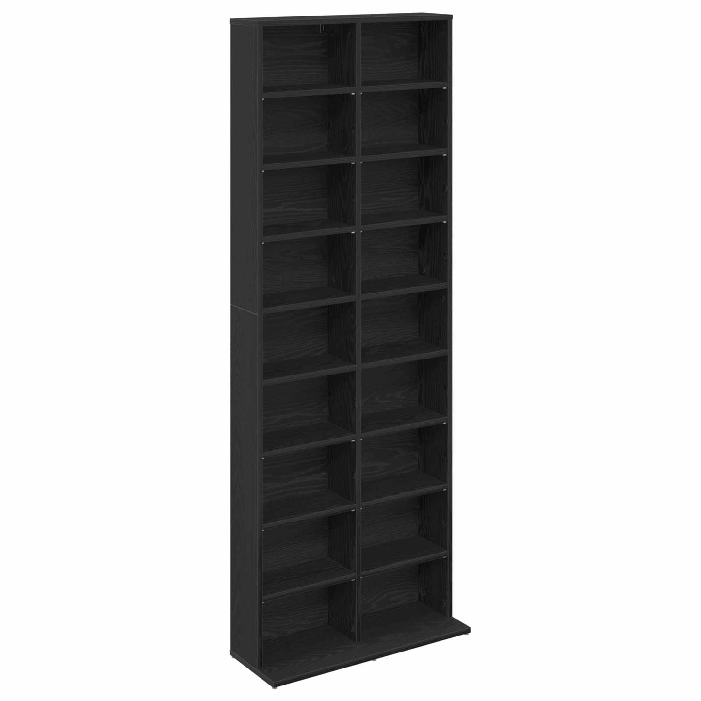 vidaXL Ντουλάπα CD Μαύρη Δρυς 65 x 23,5 x 175 εκ. Επεξεργασμένο Ξύλο