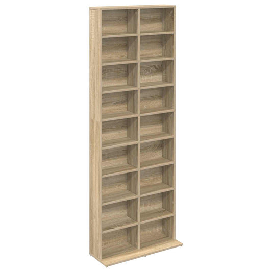 vidaXL Ντουλάπα CD Sonoma Δρυς 65 x 23,5 x 175 εκ. Επεξεργασμένο Ξύλο
