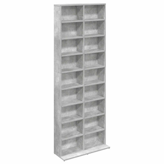 vidaXL Ντουλάπα CD Γκρι Σκυροδέματος 65 x 23,5 x 175 εκ.