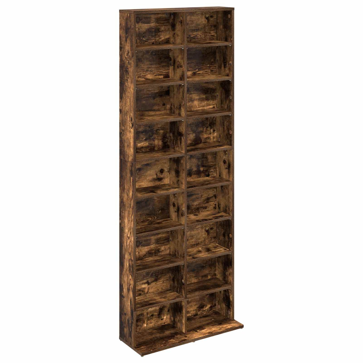 vidaXL Ντουλάπα CD Καπνισμένο Ξύλο Δρυός 65 x 23,5 x 175 εκ.