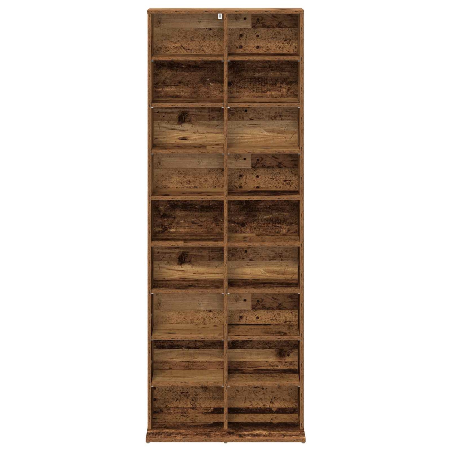 vidaXL Ντουλάπα CD Παλαιωμένο ξύλο 65 x 23,5 x 175 εκ.