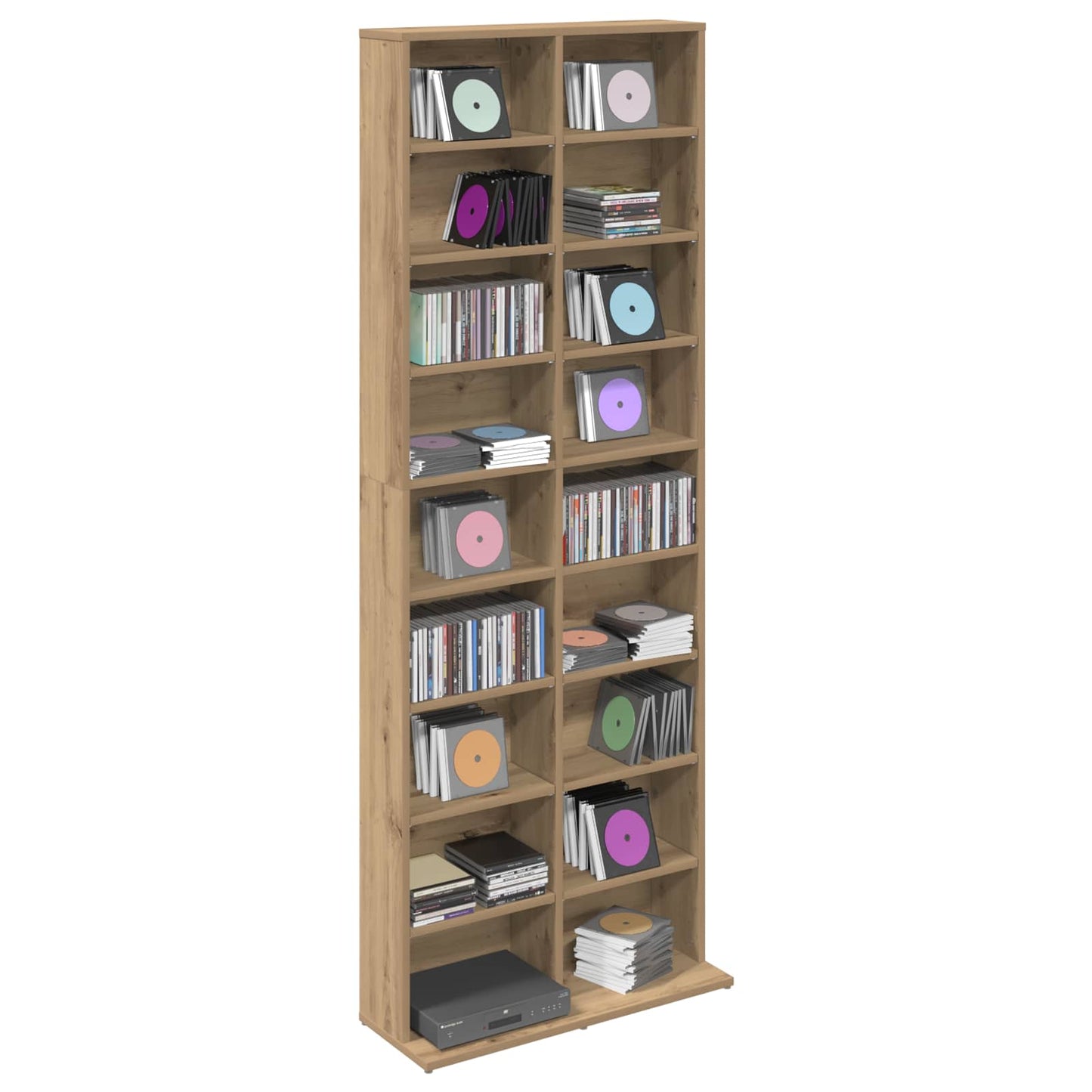 vidaXL Ντουλάπα CD Artisan Δρυς 65 x 23,5 x 175 εκ. Επεξεργασμένο Ξύλο