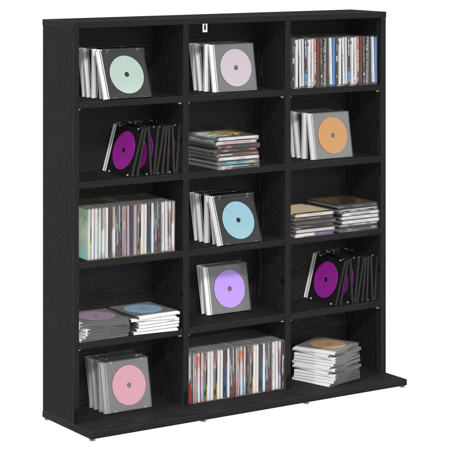 vidaXL Ντουλάπα CD Μαύρη Δρυς 96 x 23,5 x 97,5 εκ. Επεξεργασμένο Ξύλο