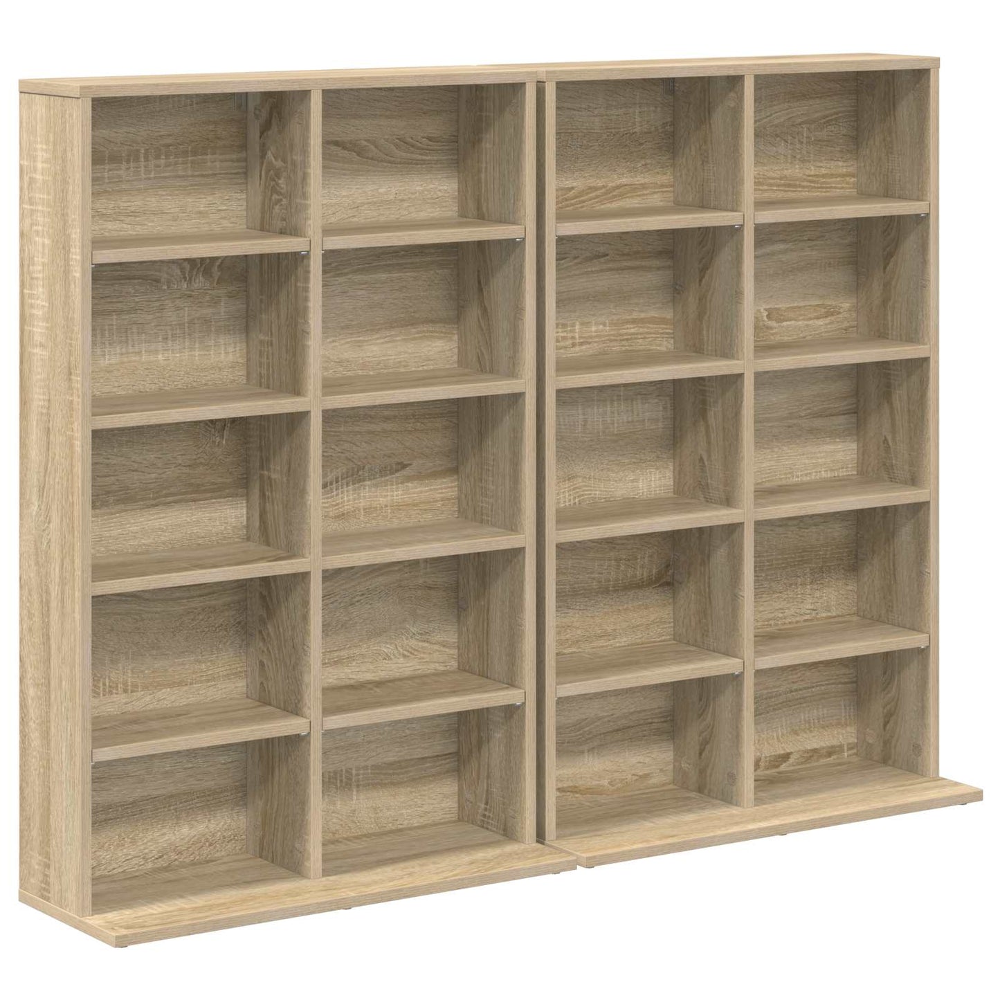 vidaXL Ντουλάπα CD 2 τμχ. Sonoma Δρυς 65 x 23,5 x 97,5 εκ.