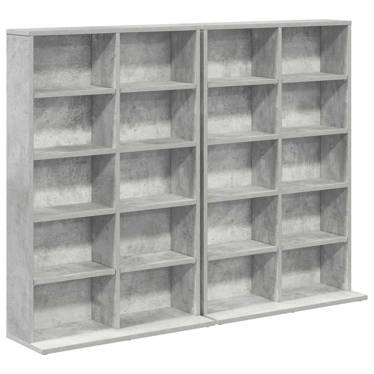 vidaXL Ντουλάπα CD 2 τμχ. Γκρι Σκυροδέματος 65 x 23,5 x 97,5 εκ.