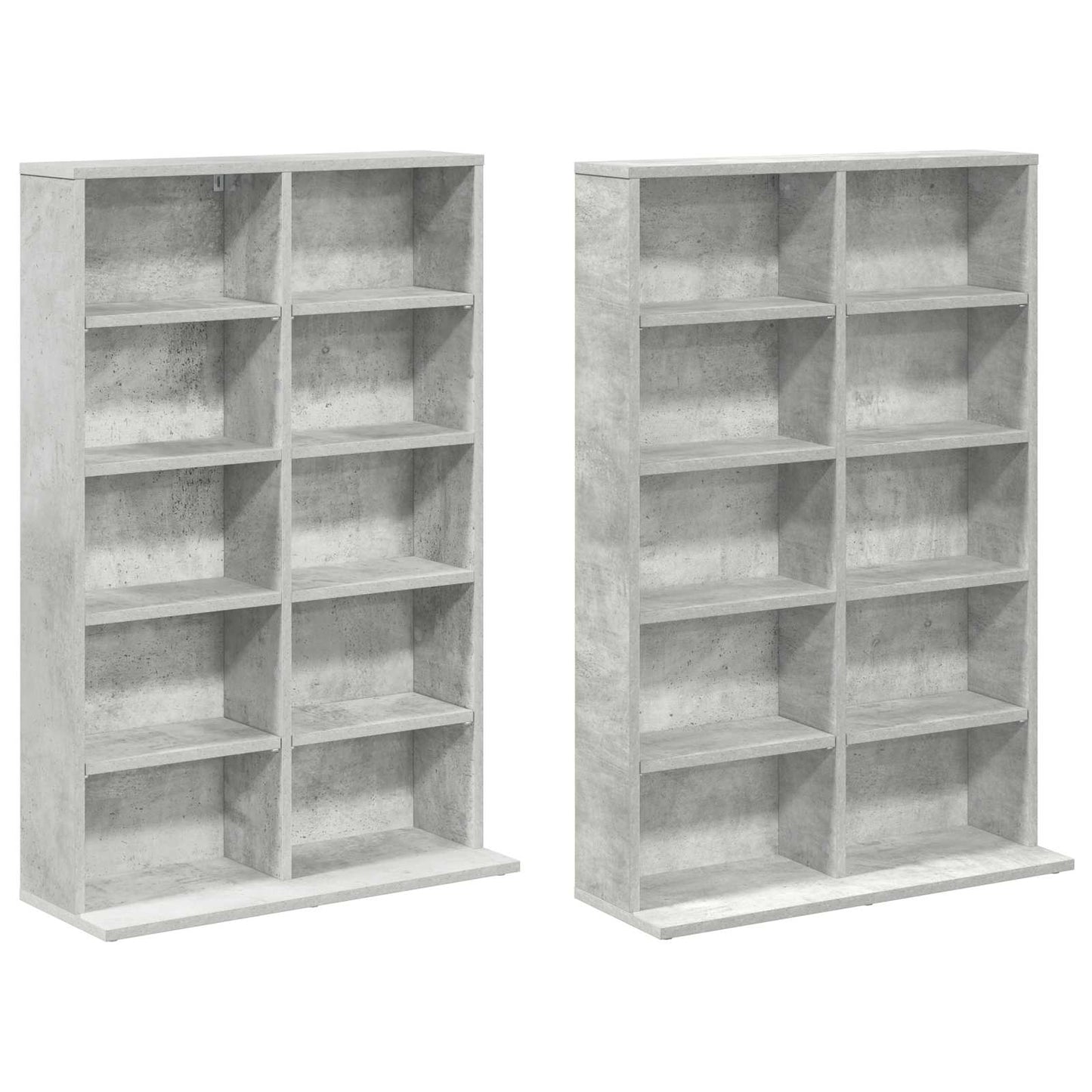 vidaXL Ντουλάπα CD 2 τμχ. Γκρι Σκυροδέματος 65 x 23,5 x 97,5 εκ.