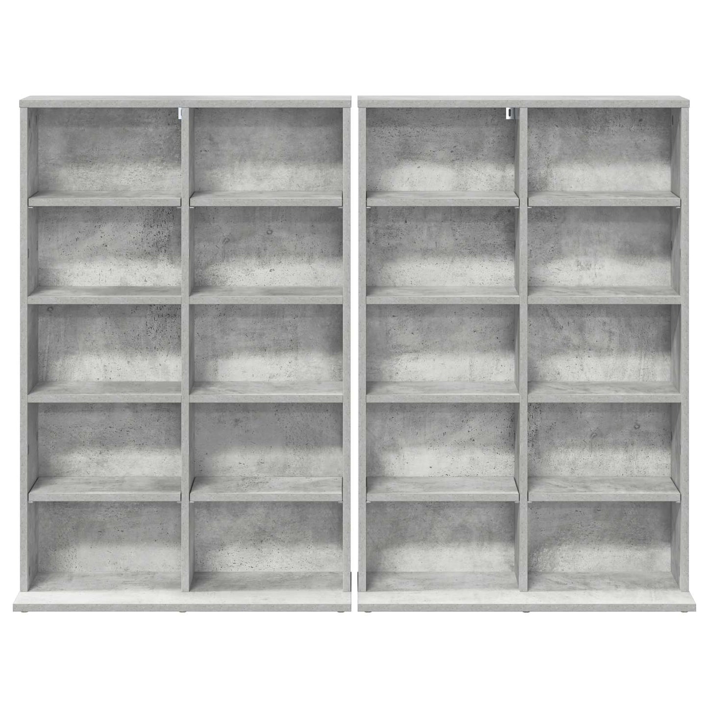 vidaXL Ντουλάπα CD 2 τμχ. Γκρι Σκυροδέματος 65 x 23,5 x 97,5 εκ.