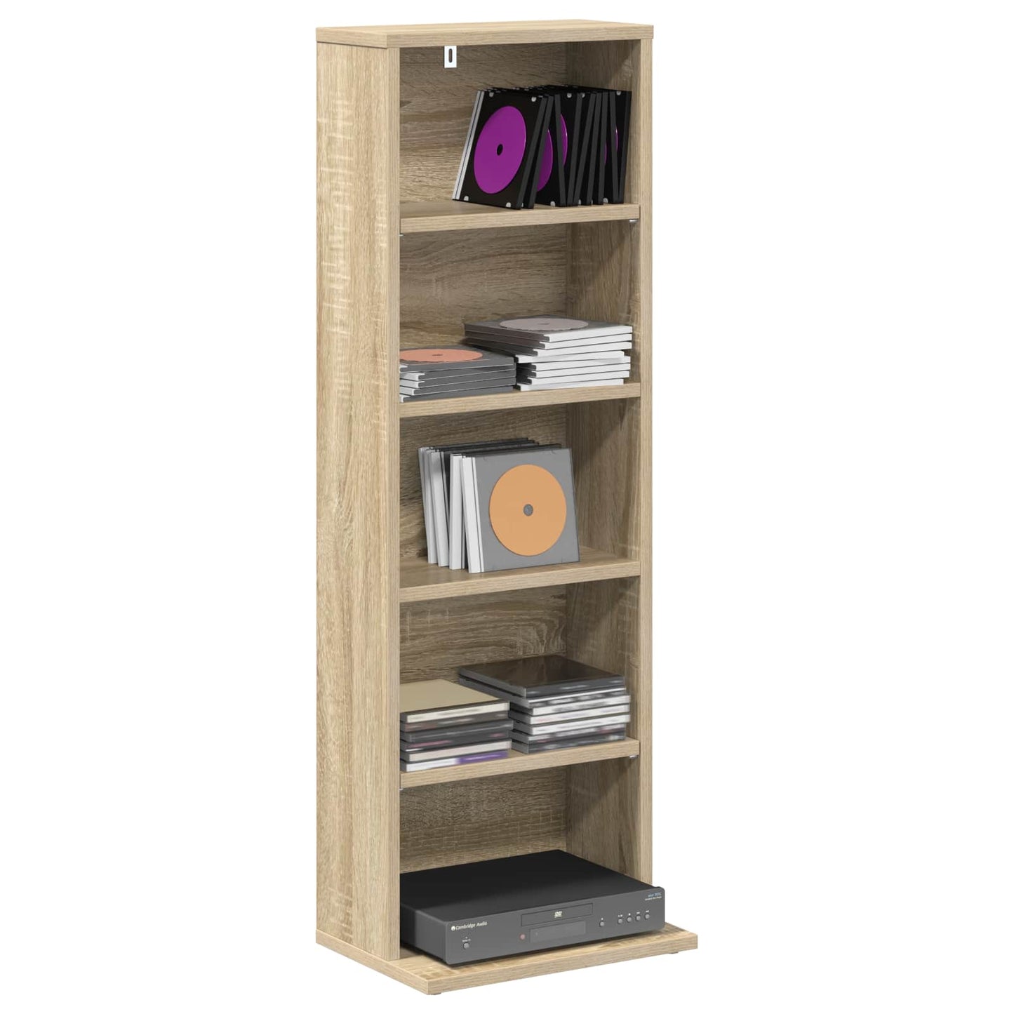 vidaXL Ντουλάπα CD Sonoma Δρυς 33 x 23,5 x 97,5 εκ. Επεξεργασμένο Ξύλο
