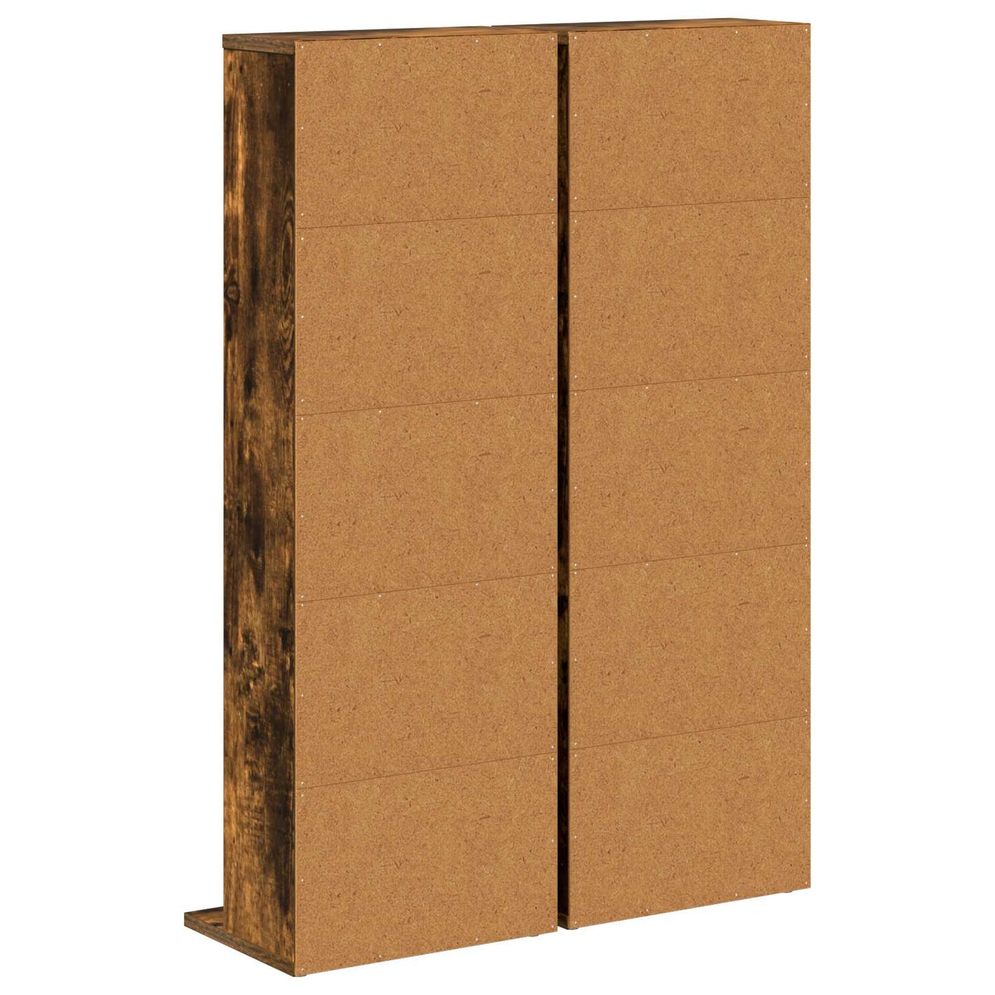 vidaXL Ντουλάπα CD 2 τμχ. Καπνισμένο Ξύλο Δρυός 33 x 23,5 x 97,5 εκ.