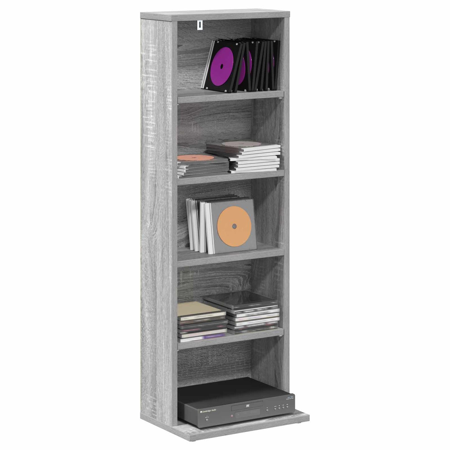 vidaXL Ντουλάπα CD Γκρι Sonoma 33 x 23,5 x 97,5 εκ. Επεξεργασμένο Ξύλο