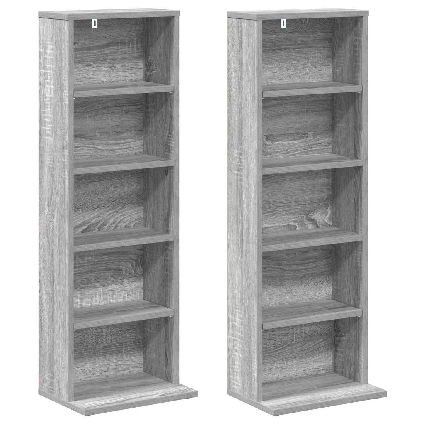 vidaXL Ντουλάπα CD 2 τμχ. Γκρι Sonoma 33 x 23,5 x 97,5 εκ.
