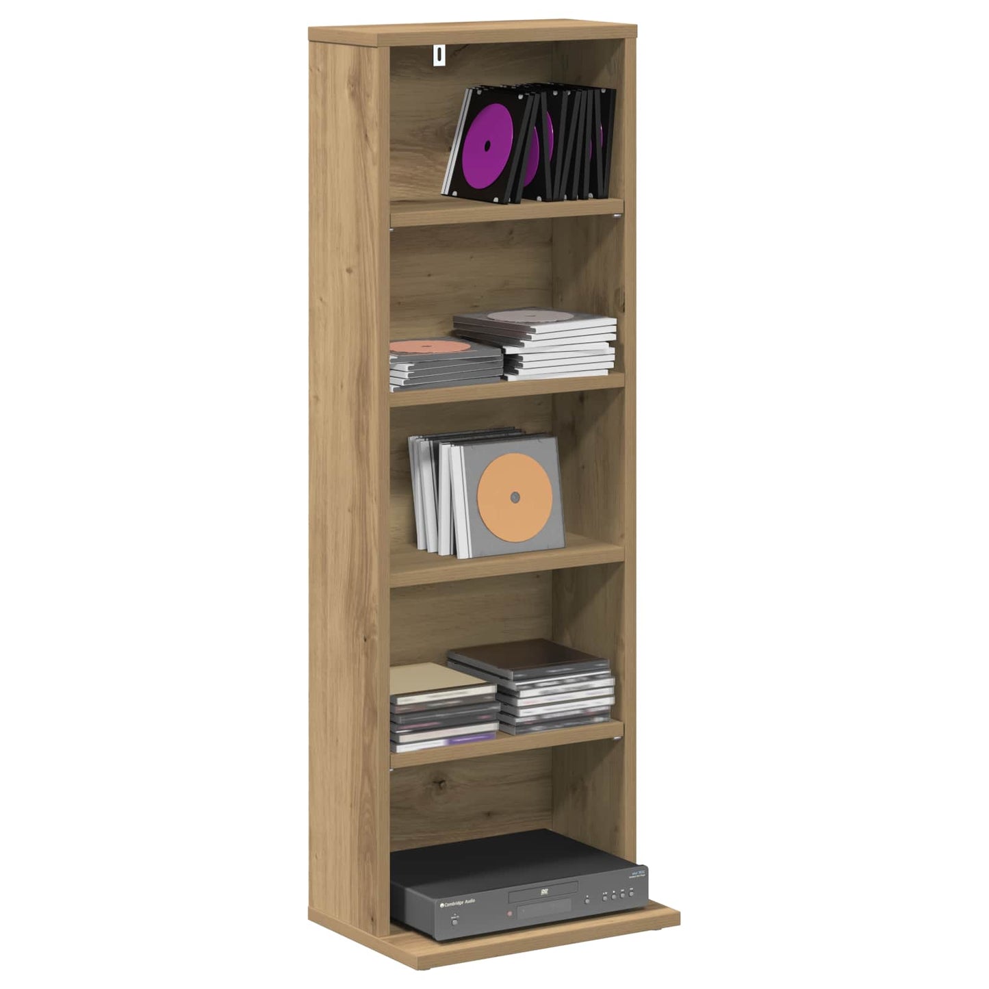 vidaXL Ντουλάπα CD Artisan Δρυς 33 x 23,5 x 97,5 εκ.