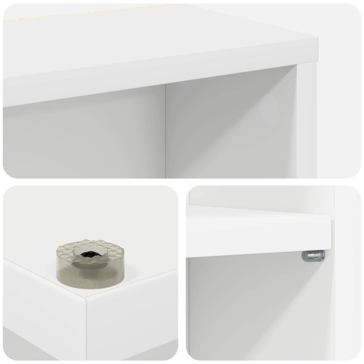 vidaXL Ντουλάπα CD Λευκό 60 x 17 x 92 εκ. Επεξεργασμένο Ξύλο