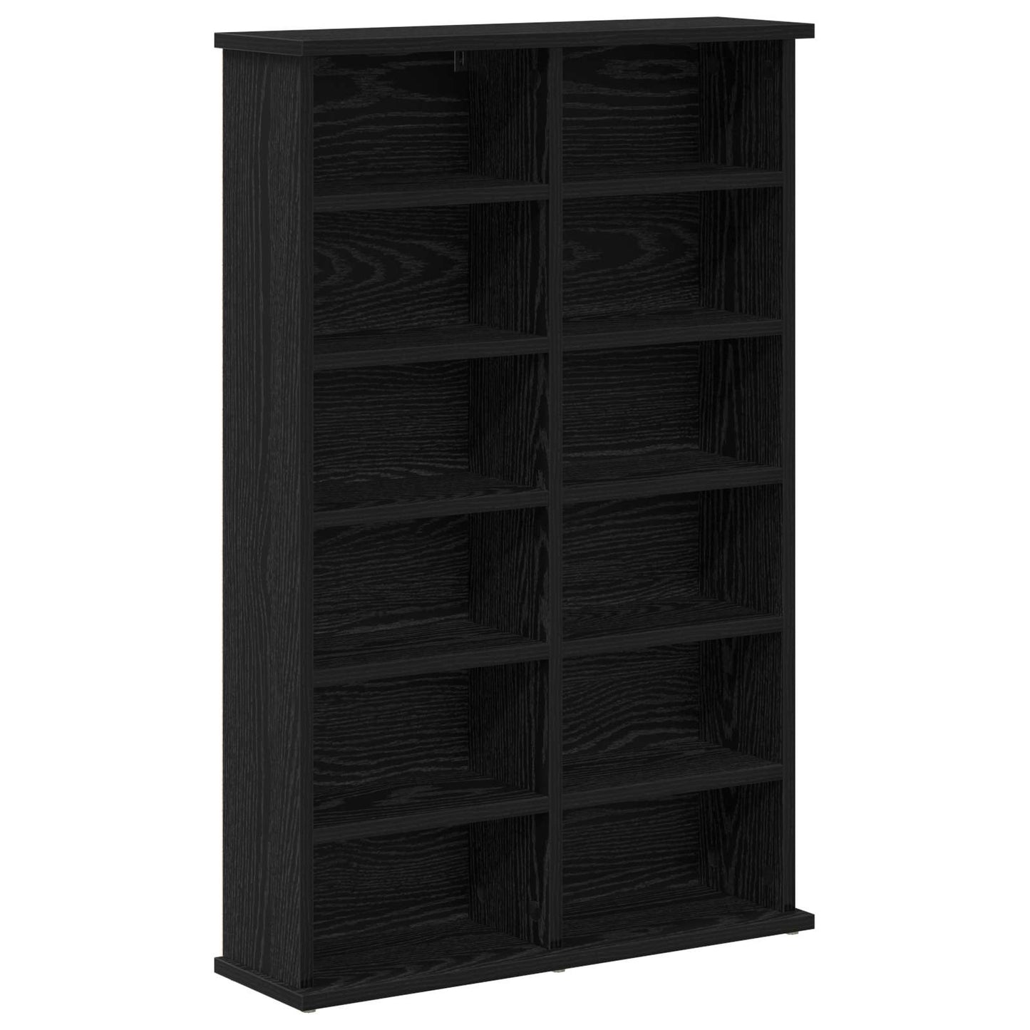 vidaXL Ντουλάπα CD 2 τμχ. Μαύρη Δρυς 60 x 17 x 92 εκ.