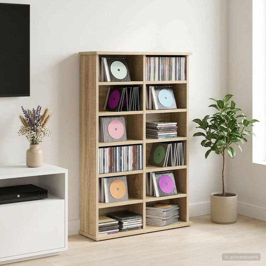 vidaXL Ντουλάπα CD Sonoma Δρυς 60 x 17 x 92 εκ. Επεξεργασμένο Ξύλο
