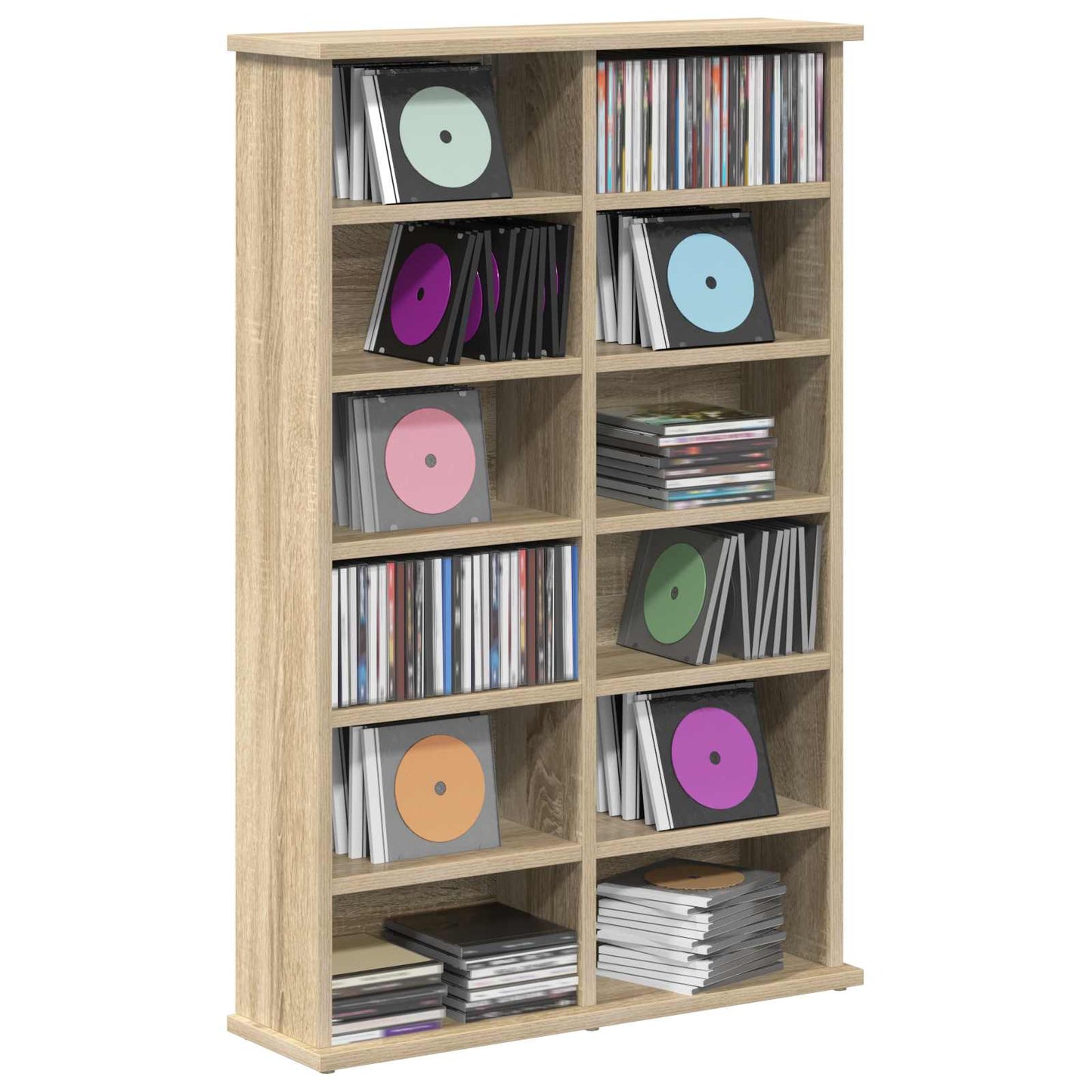vidaXL Ντουλάπα CD Sonoma Δρυς 60 x 17 x 92 εκ. Επεξεργασμένο Ξύλο