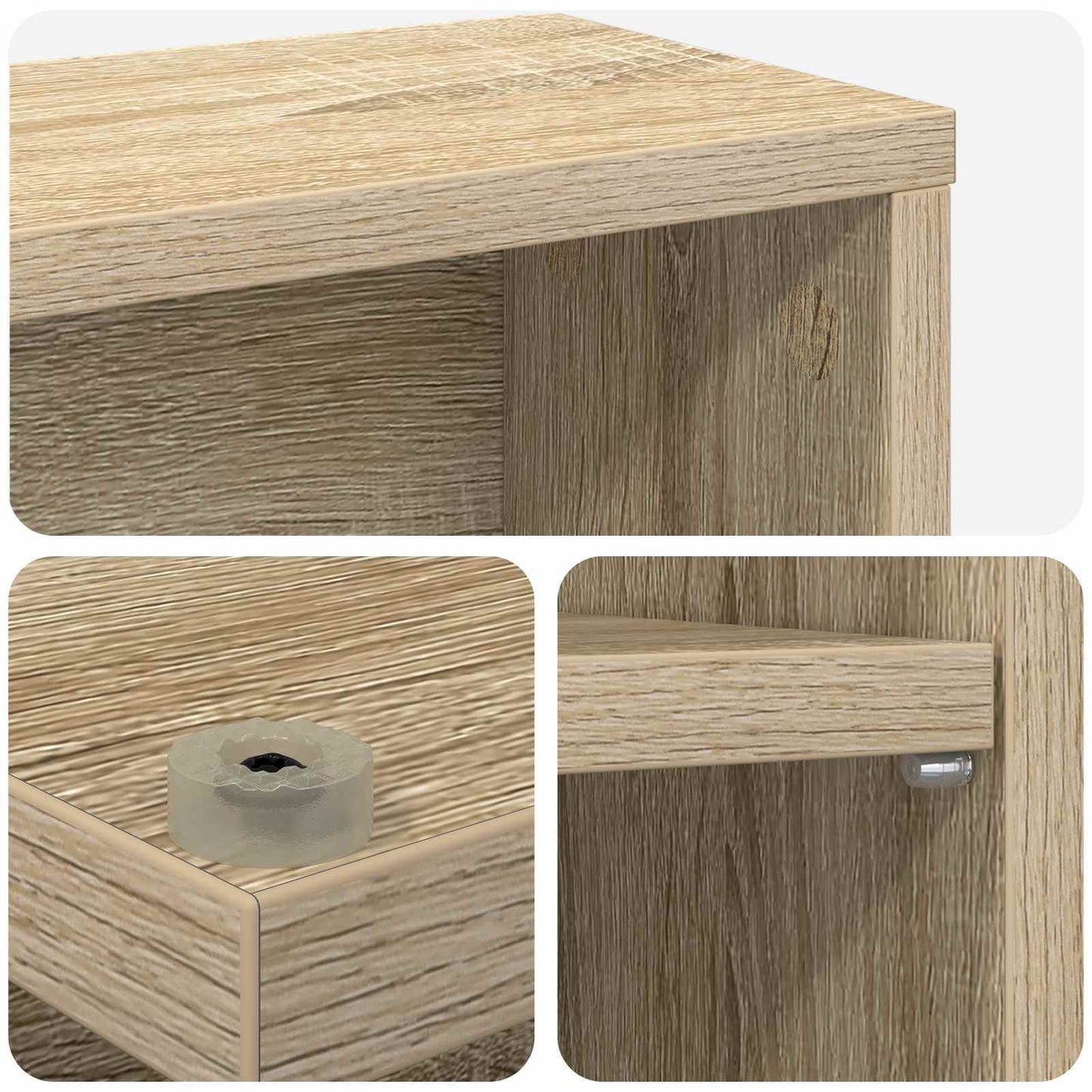 vidaXL Ντουλάπα CD 2 τμχ. Sonoma Δρυς 60 x 17 x 92 εκ.