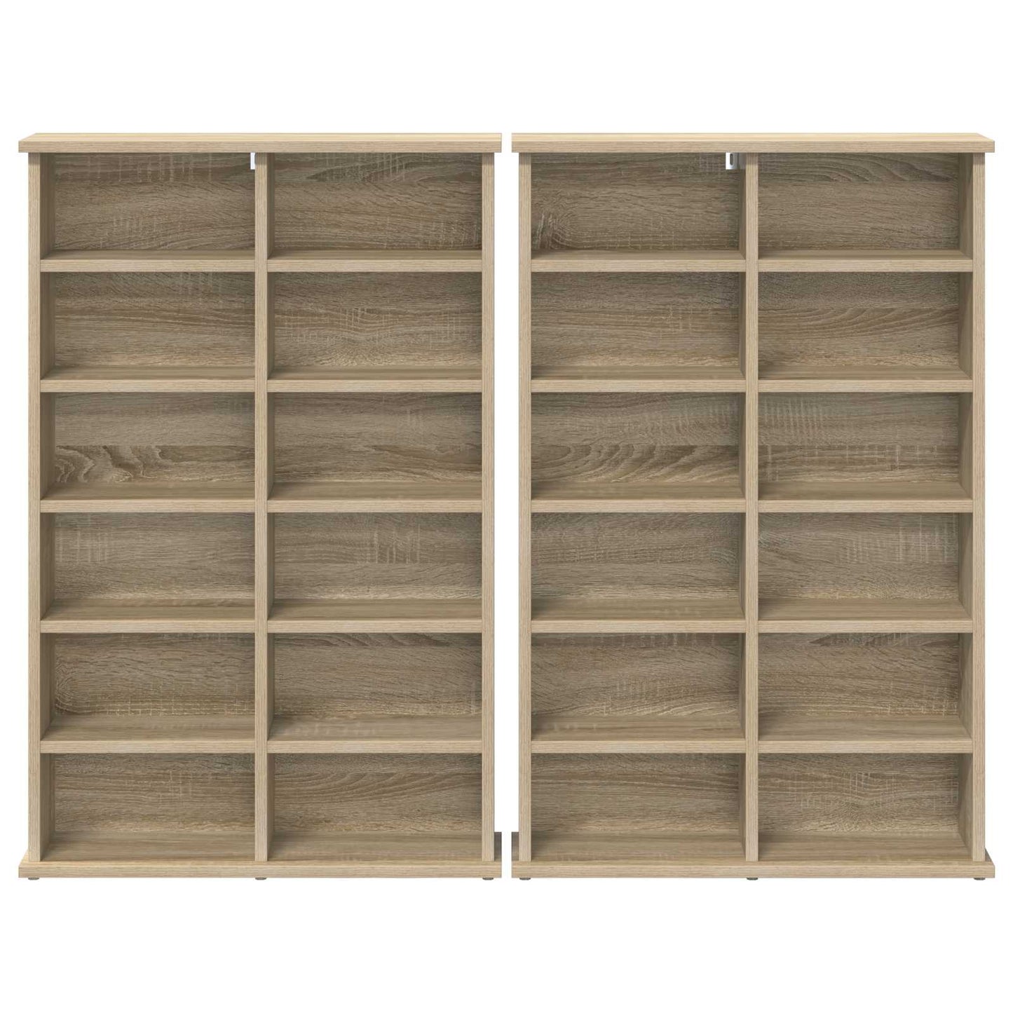 vidaXL Ντουλάπα CD 2 τμχ. Sonoma Δρυς 60 x 17 x 92 εκ.