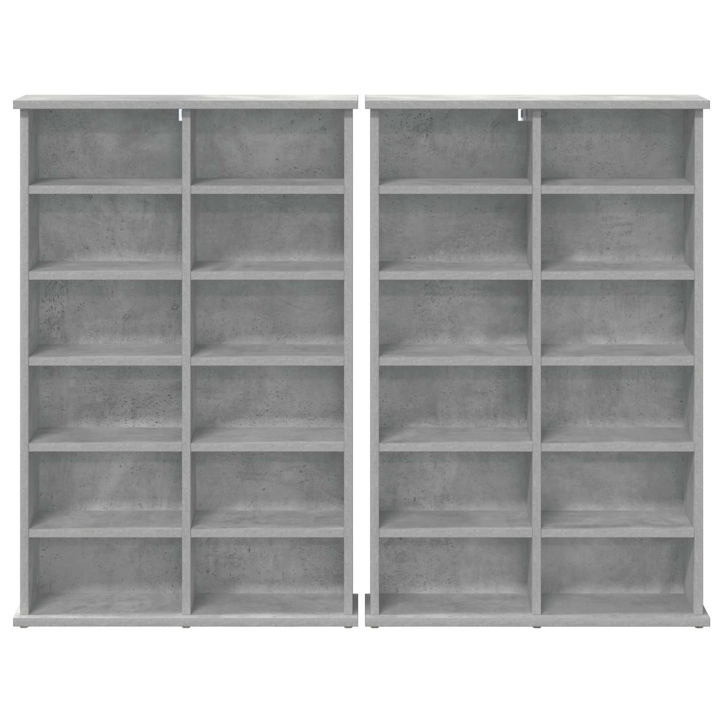 vidaXL Ντουλάπα CD 2 τμχ. Γκρι Σκυροδέματος 60 x 17 x 92 εκ.