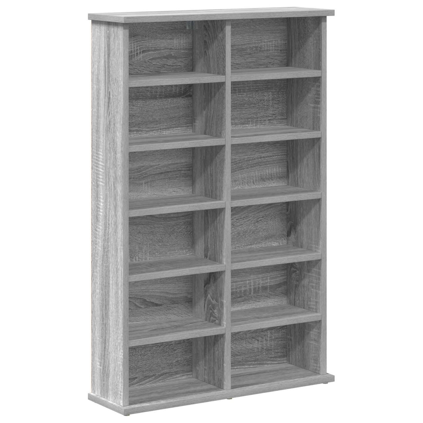 vidaXL Ντουλάπα CD Γκρι Sonoma 60 x 17 x 92 εκ. Επεξεργασμένο Ξύλο