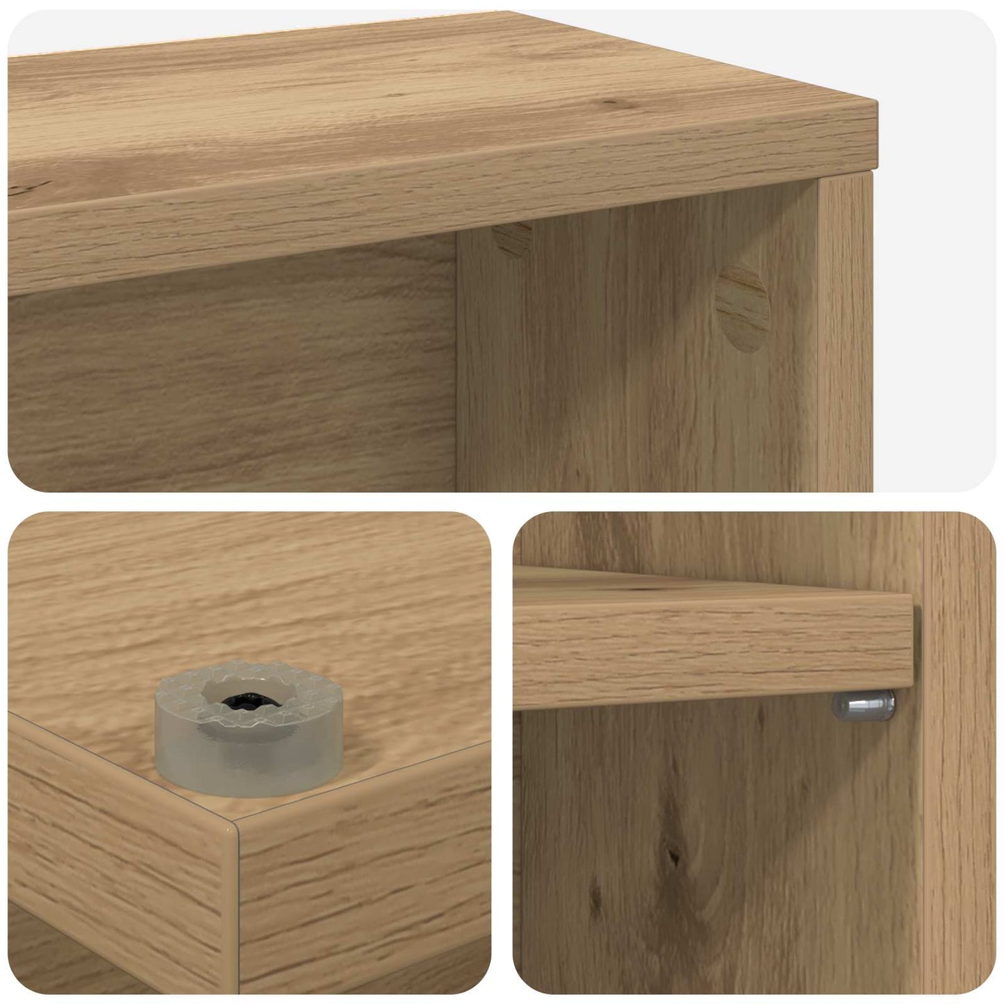 vidaXL Ντουλάπα CD 2 τμχ. Artisan Δρυς 60 x 17 x 92 εκ.