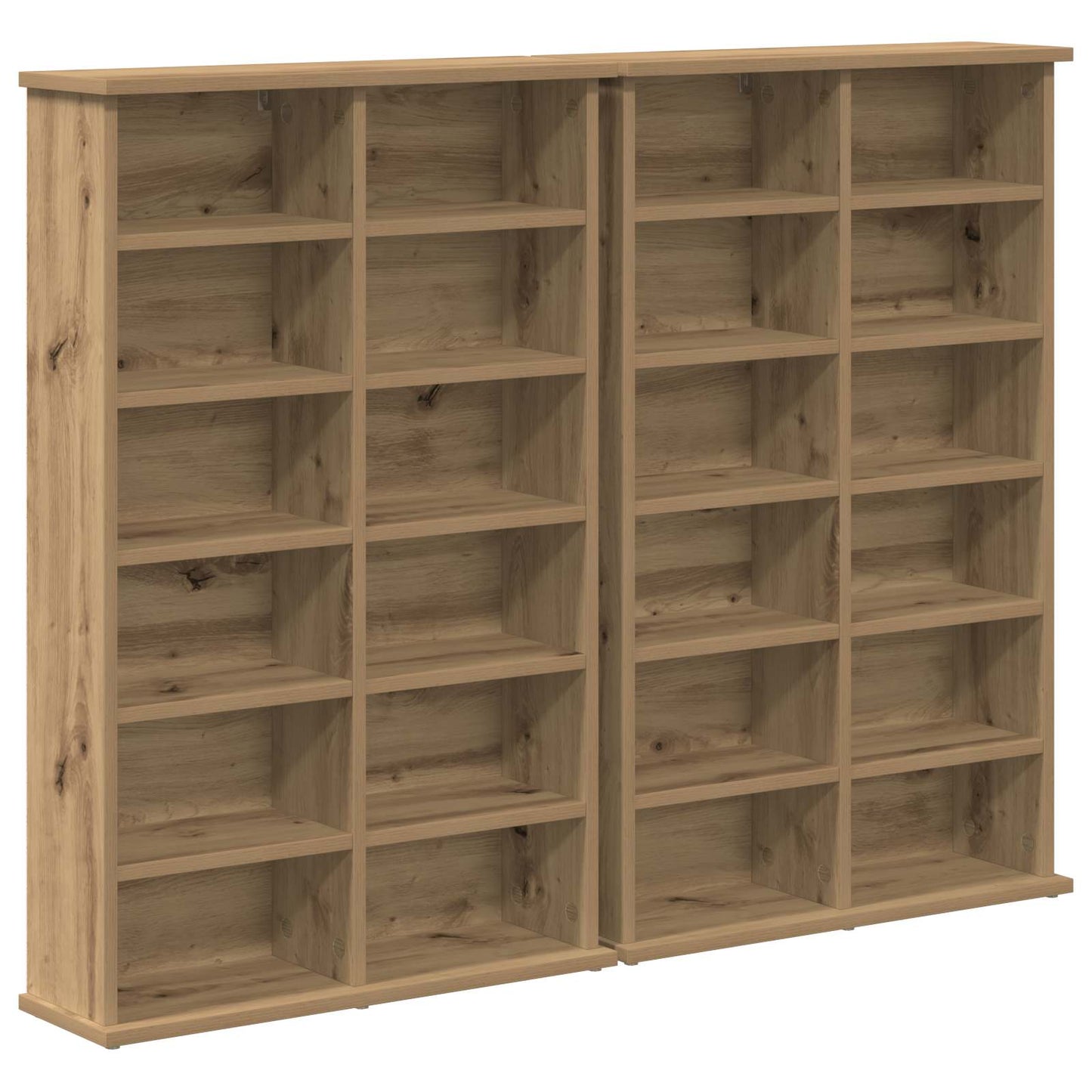 vidaXL Ντουλάπα CD 2 τμχ. Artisan Δρυς 60 x 17 x 92 εκ.