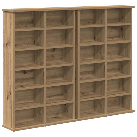 vidaXL Ντουλάπα CD 2 τμχ. Artisan Δρυς 60 x 17 x 92 εκ.