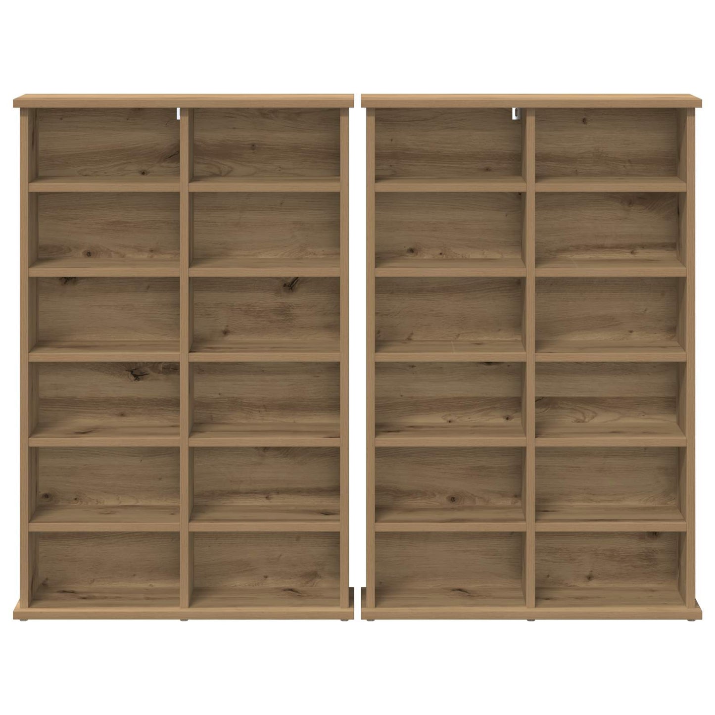 vidaXL Ντουλάπα CD 2 τμχ. Artisan Δρυς 60 x 17 x 92 εκ.
