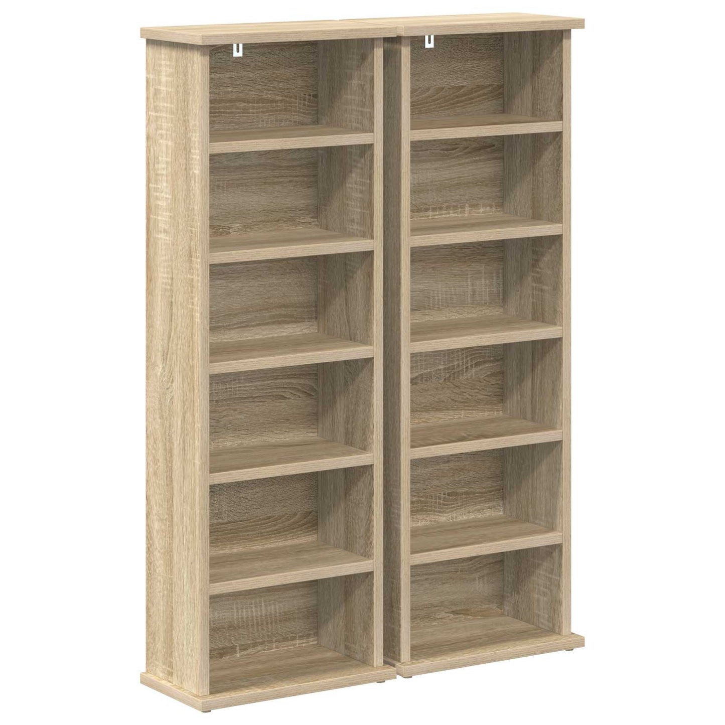 vidaXL Ντουλάπα CD 2 τμχ. Sonoma Δρυς 60 x 17 x 92 εκ.