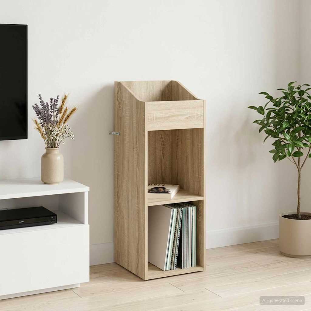 vidaXL Ντουλάπι δίσκων βινυλίου Sonoma Δρυς 36 x 36 x 95,5 εκ