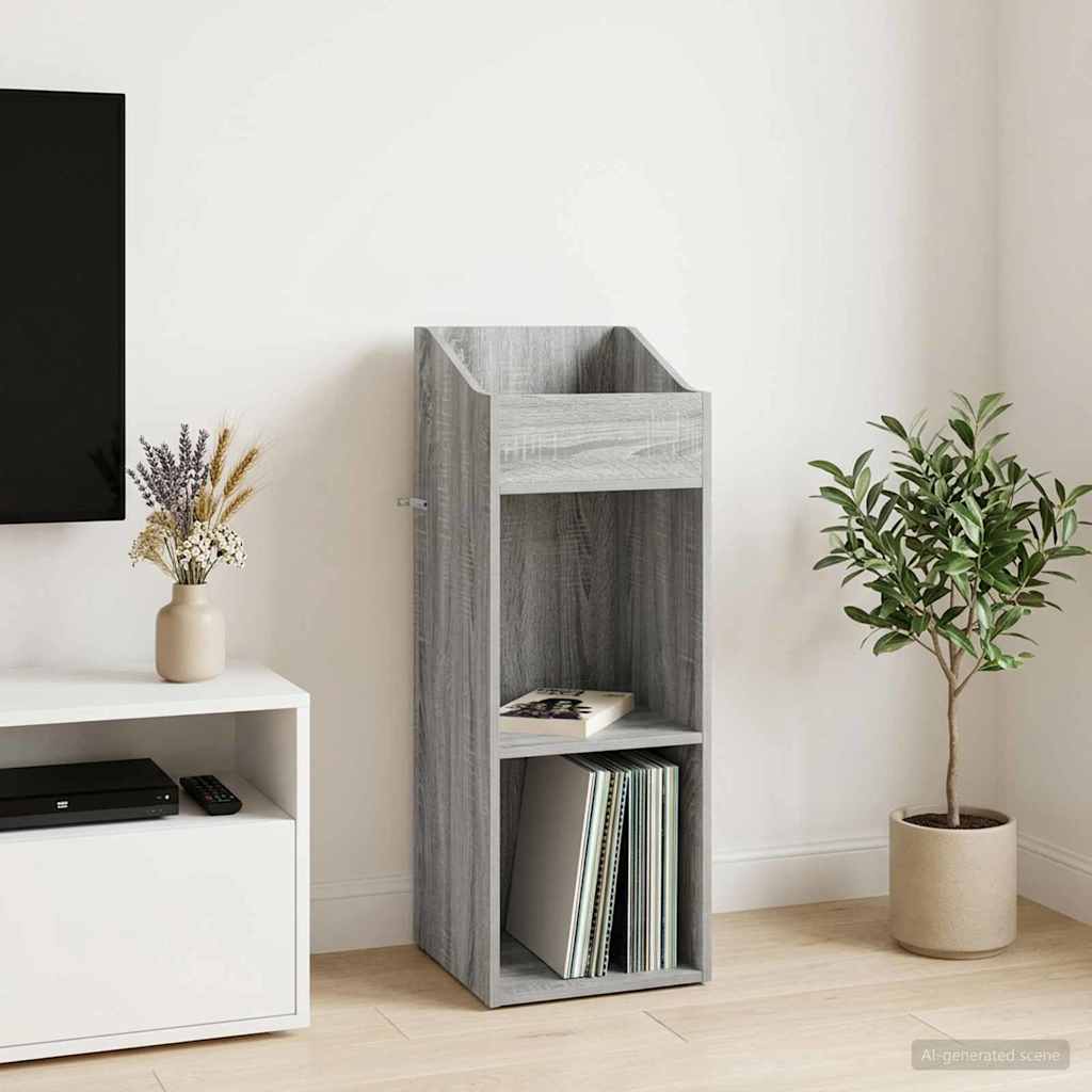 vidaXL Ντουλάπι δίσκων βινυλίου Γκρι Sonoma 36 x 36 x 95,5 εκ
