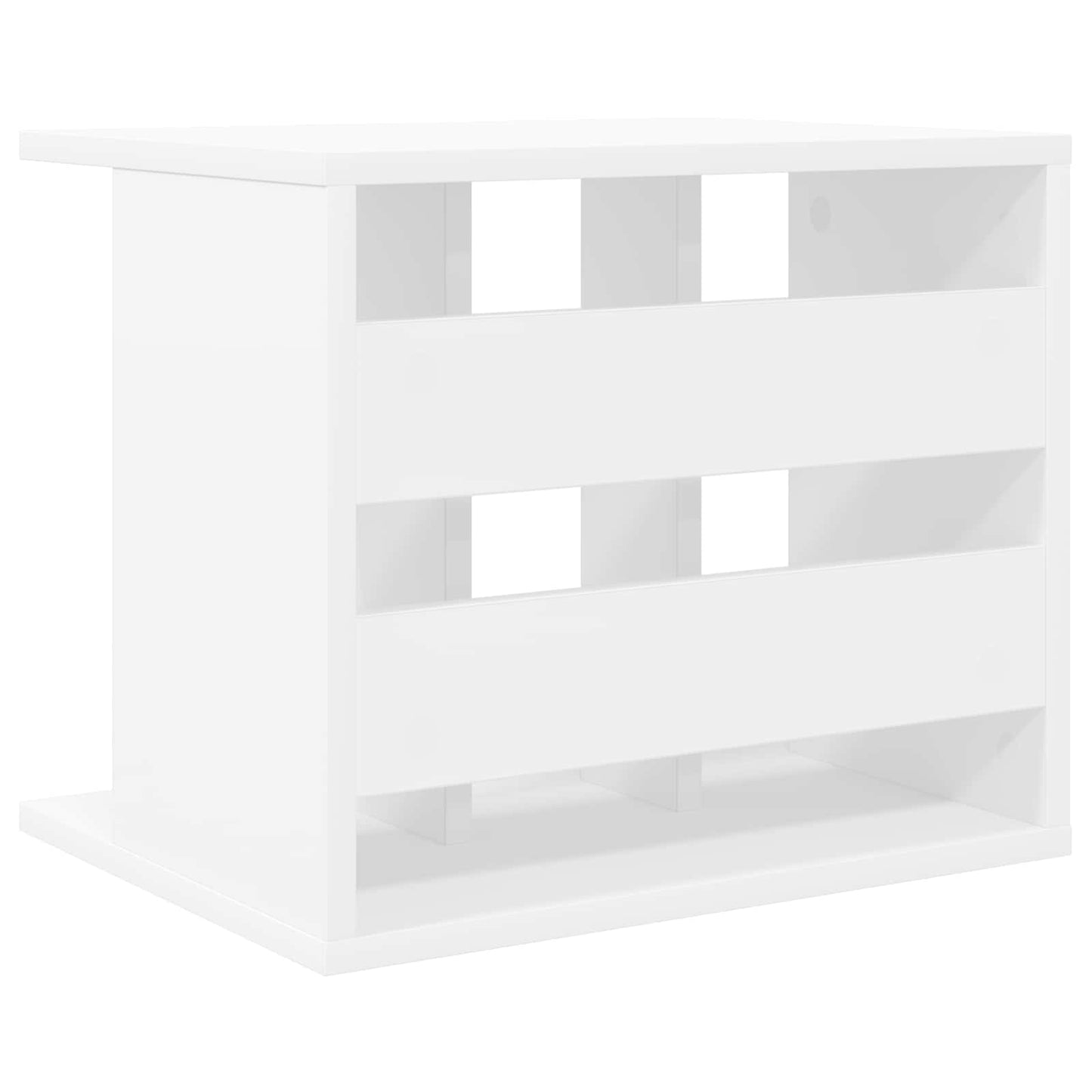 vidaXL Αποθήκευση Βινυλίου Λευκό 42 x 33 x 36 εκ. Επεξεργασμένο Ξύλο