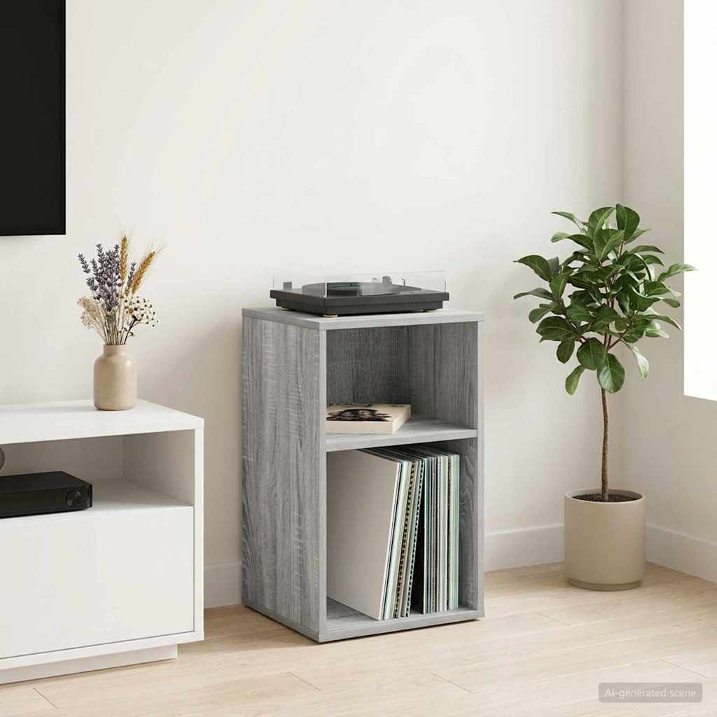 vidaXL Ντουλάπι δίσκων βινυλίου Γκρι Sonoma 38 x 33 x 61 εκ
