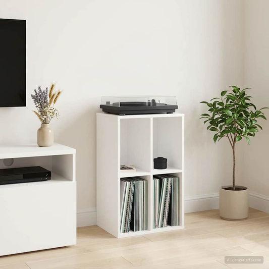 vidaXL Ντουλάπι δίσκων βινυλίου Λευκό 44,5 x 36,5 x 74,5 εκ