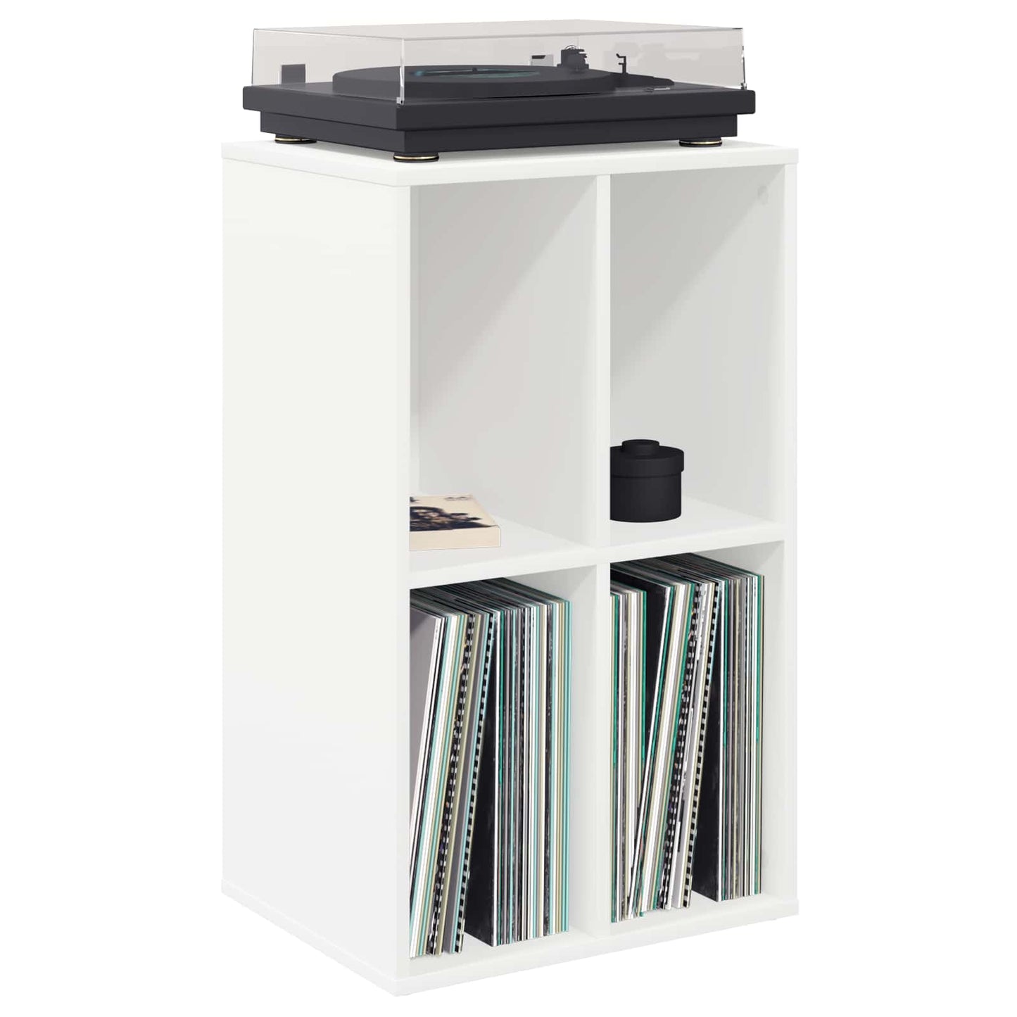 vidaXL Ντουλάπι δίσκων βινυλίου Λευκό 44,5 x 36,5 x 74,5 εκ