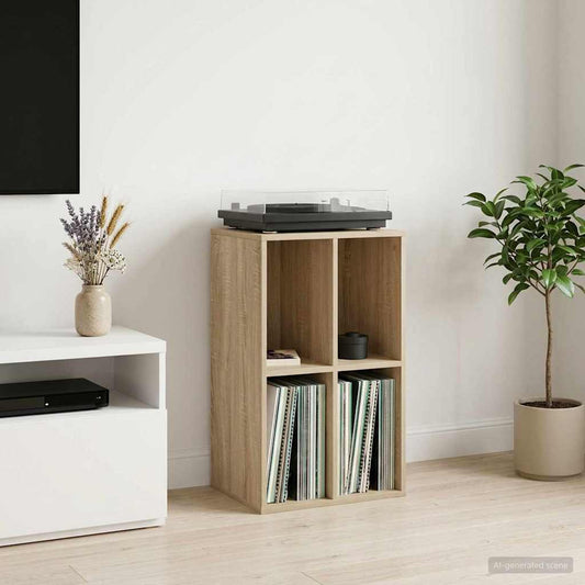 vidaXL Ντουλάπι δίσκων βινυλίου Sonoma Δρυς 44,5 x 36,5 x 74,5 εκ