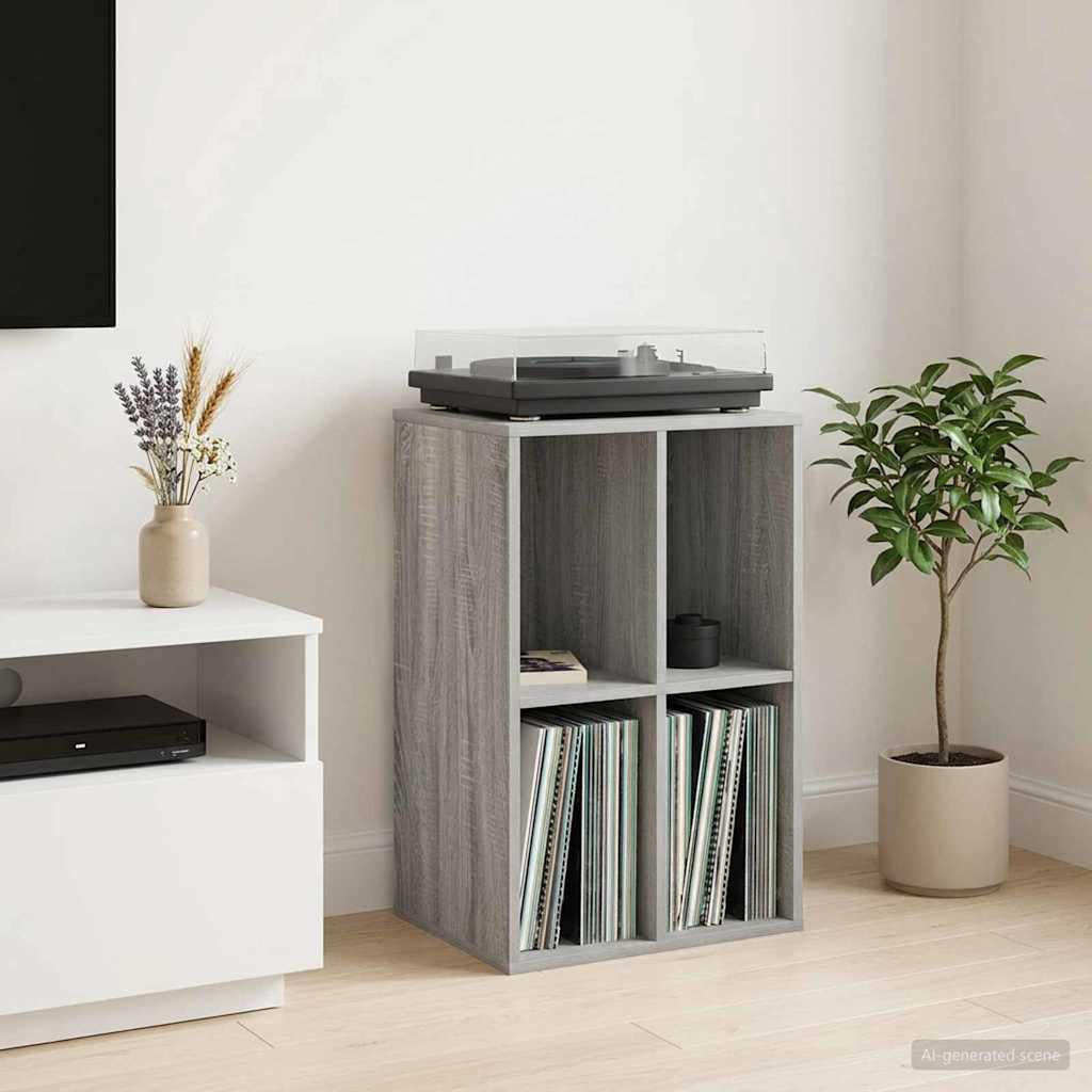 vidaXL Ντουλάπι δίσκων βινυλίου Γκρι Sonoma 44,5 x 36,5 x 74,5 εκ